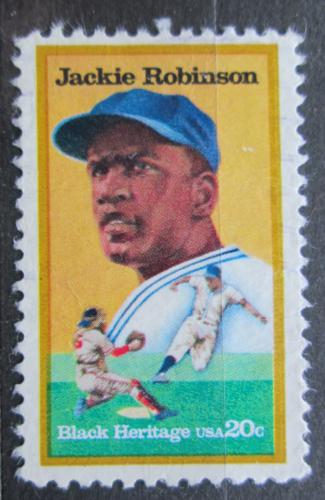 Poštovní známka USA 1982 Jackie Robinson, baseball Mi# 1596