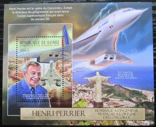 Poštovní známka Guinea 2012 Henri Perrier, Concorde Mi# Block 2129 Kat 16€