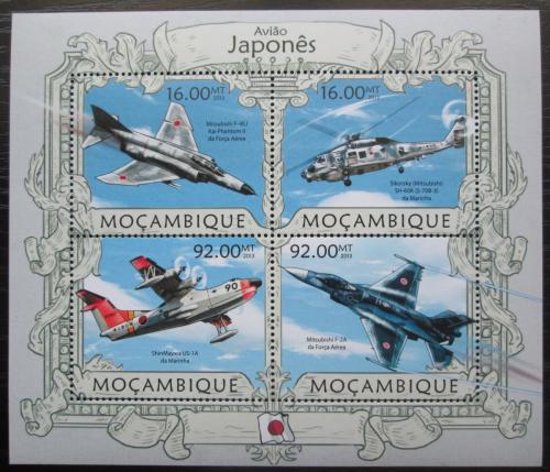 Poštovní známky Mosambik 2013 Japonská letadla Mi# 6334-37 Kat 13€