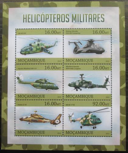 Poštovní známky Mosambik 2013 Vojenské helikoptéry Mi# 6595-6600 Kat 10€