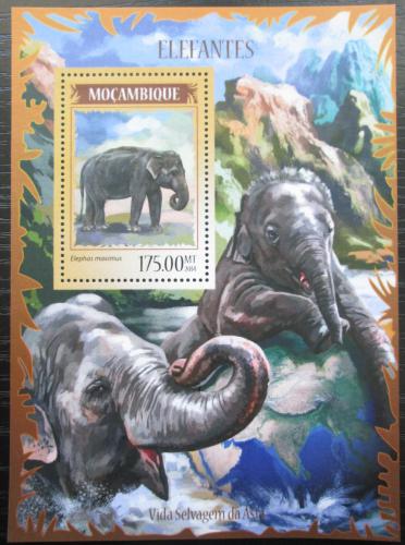 Poštovní známka Mosambik 2014 Asijští sloni Mi# Block 906 Kat 10€