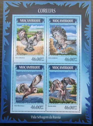 Poštovní známky Mosambik 2014 Sovy Mi# 7295-98 Kat 11€