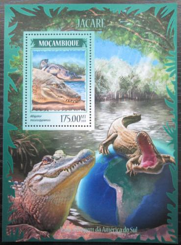 Poštovní známka Mosambik 2014 Krokodýli Mi# Block 893 Kat 10€