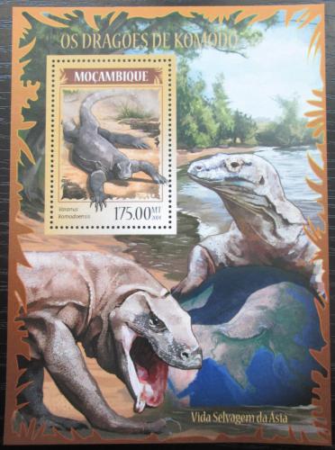 Poštovní známka Mosambik 2014 Varani Mi# Block 894 Kat 10€