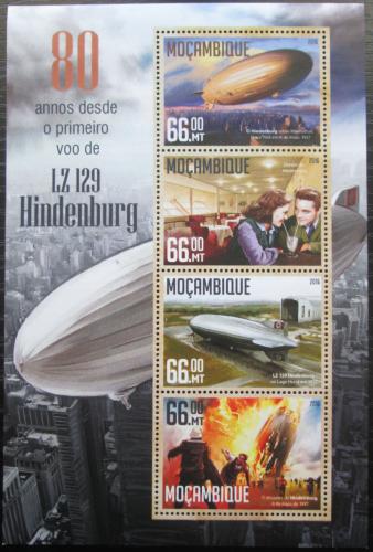 Poštovní známky Mosambik 2016 Vzducholoï Hindenburg LZ 129 Mi# 8549-52 Kat 15€