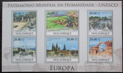 Poštovní známky Mosambik 2010 Památky UNESCO - Evropa Mi# 3878-83