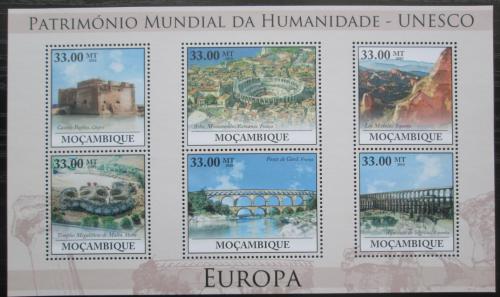 Poštovní známky Mosambik 2010 Památky UNESCO - Evropa Mi# 3926-31 Kat 10€