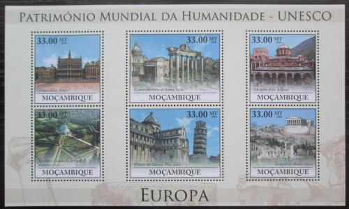 Poštovní známky Mosambik 2010 Památky UNESCO - Evropa Mi# 3932-37 Kat 10€