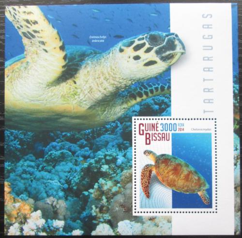 Poštovní známka Guinea-Bissau 2014 Želvy Mi# Block 1312 Kat 12€