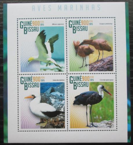 Poštovní známky Guinea-Bissau 2015 Vodní ptáci Mi# 7576-79 Kat 14€