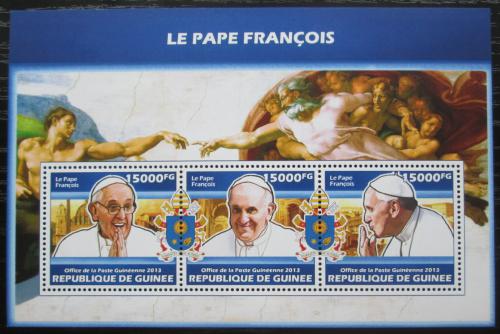 Poštovní známky Guinea 2013 Papež František Mi# 10189-91 Kat 18€