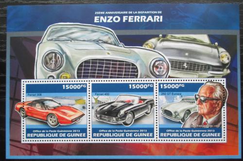 Poštovní známky Guinea 2013 Auta Ferrari Mi# 10169-71 Kat 18€