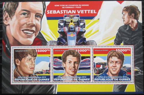 Poštovní známky Guinea 2013 Sebastian Vettel, Formule 1 Mi# 10197-99 Kat 18€