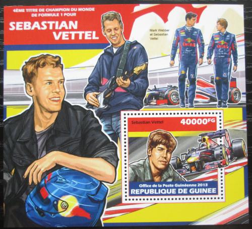 Poštovní známka Guinea 2013 Sebastian Vettel, Formule 1 Mi# Block 2326 Kat 16€