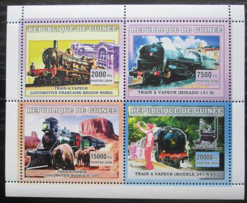 Poštovní známky Guinea 2006 Parní lokomotivy Mi# 4377-80 Kat 12€
