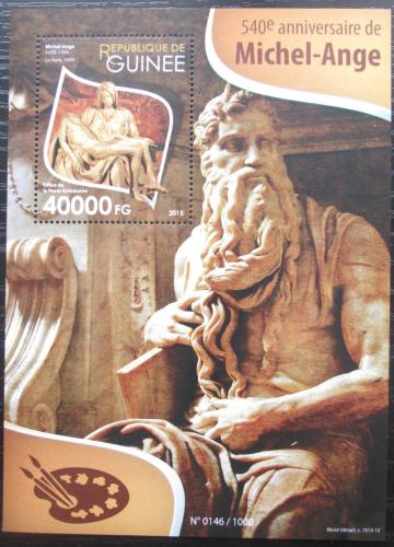 Poštovní známka Guinea 2015 Umìní, Michelangelo Mi# Block 2594 Kat 16€