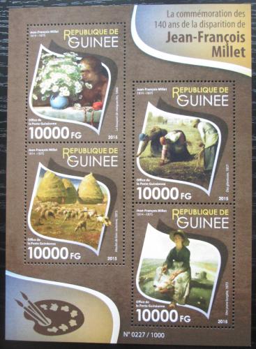Poštovní známky Guinea 2015 Umìní, Jean-François Millet Mi# 11498-11501 Kat 16€