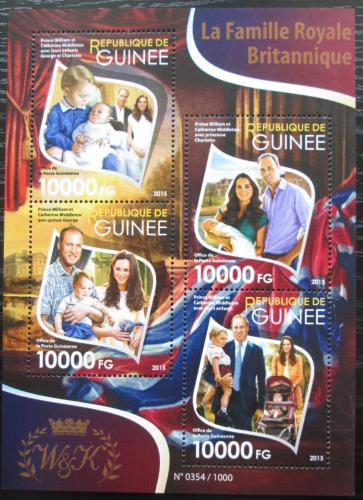 Poštovní známky Guinea 2015 Princ William s rodinou Mi# 11518-21 Kat 16€