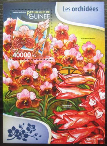 Poštovní známka Guinea 2015 Orchideje Mi# Block 2579 Kat 16€