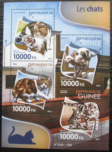 Poštovní známky Guinea 2015 Koèky Mi# 11453-56 Kat 16€