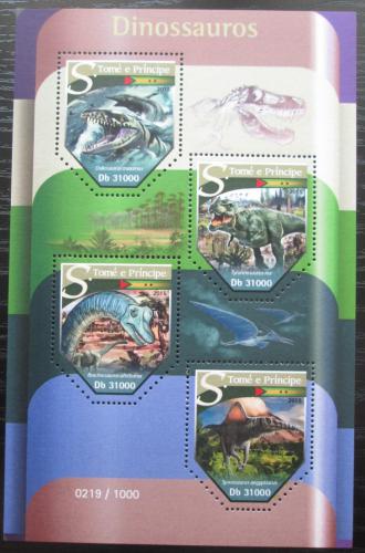 Poštovní známky Svatý Tomáš 2015 Dinosauøi Mi# 6400-03 Kat 12€