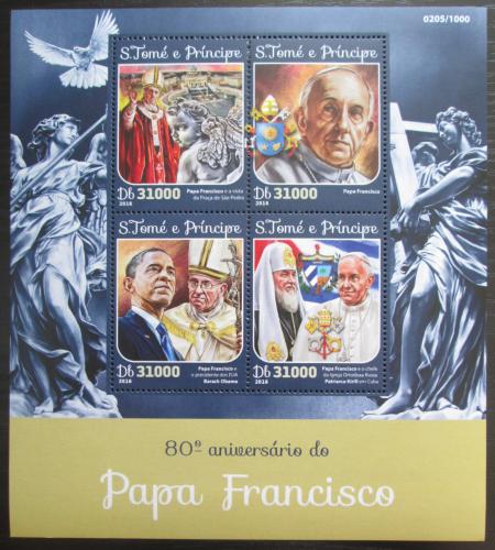 Poštovní známky Svatý Tomáš 2016 Papež František Mi# 6551-54 Kat 12€