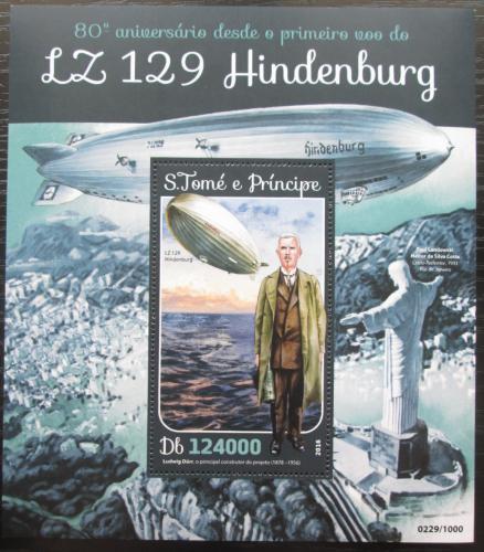 Poštovní známka Svatý Tomáš 2016 Vzducholoï Hindenburg Mi# Block 1162 Kat 12€