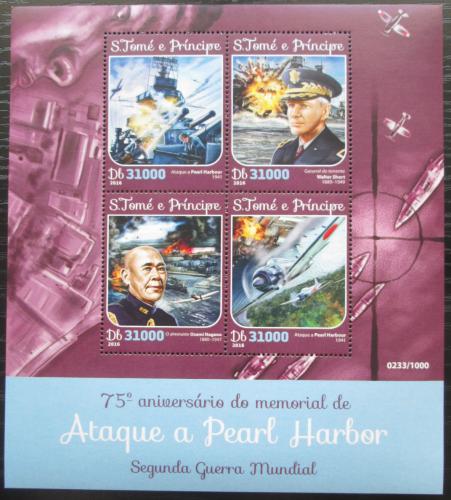 Poštovní známky Svatý Tomáš 2016 Útok na Pearl Harbor Mi# 6566-69 Kat 12€