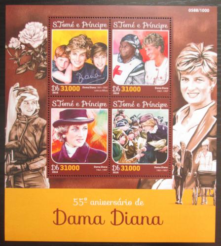 Poštovní známky Svatý Tomáš 2016 Princezna Diana Mi# 6581-84 Kat 12€