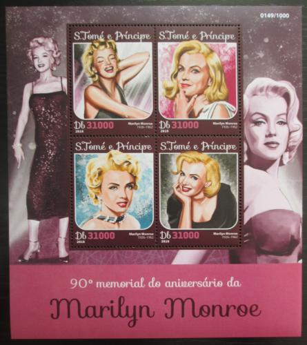 Poštovní známky Svatý Tomáš 2016 Marilyn Monroe Mi# 6681-84 Kat 12€