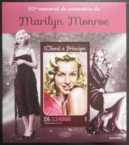 Poštovní známka Svatý Tomáš 2016 Marilyn Monroe Mi# Block 1186 Kat 10€