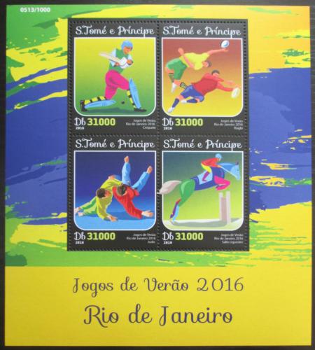 Poštovní známky Svatý Tomáš 2016 LOH Rio de Janeiro Mi# 6706-09 Kat 12€