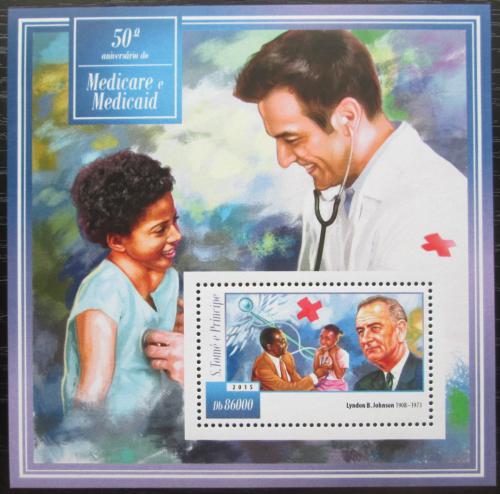 Poštovní známka Svatý Tomáš 2015 Medicare a Medicaid Mi# Block 1066 Kat 8.50€