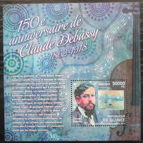 Poštovní známka Guinea 2012 Claude Debussy, skladatel Mi# Block 2091 Kat 12€