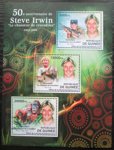 Poštovní známky Guinea 2012 Steve Irwin, dokumentarista Mi# 9244-46 Kat 16€