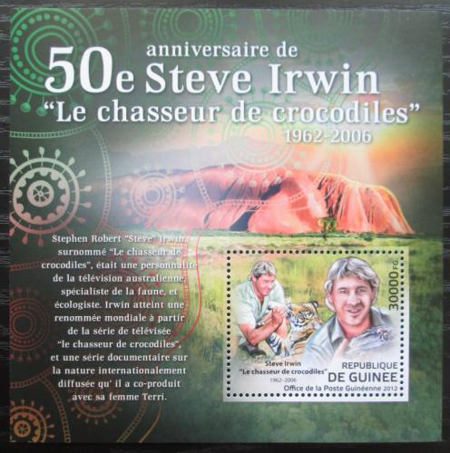 Poštovní známka Guinea 2012 Steve Irwin, dokumentarista Mi# Block 2100 Kat 12€