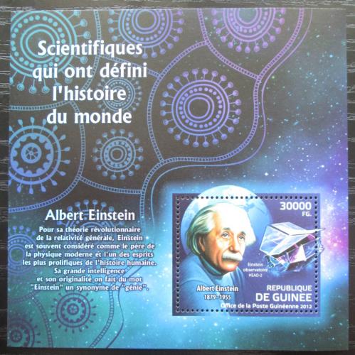 Poštovní známka Guinea 2012 Albert Einstein Mi# Block 2103 Kat 12€