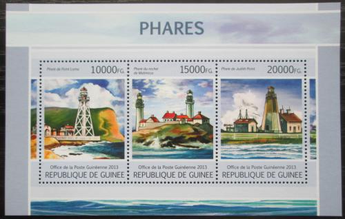 Poštovní známky Guinea 2013 Majáky Mi# 9713-15 Kat 18€