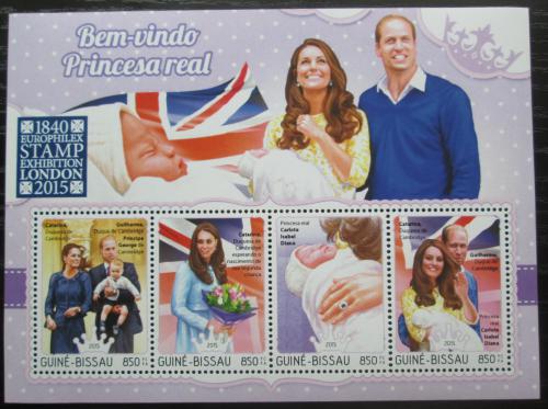 Poštovní známky Guinea-Bissau 2015 Narození princezny Charlotte Mi# 8148-51 Kat 14€