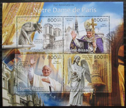 Poštovní známky Guinea-Bissau 2013 Katedrála Notre-Dame Mi# 6437-40 Kat 13€