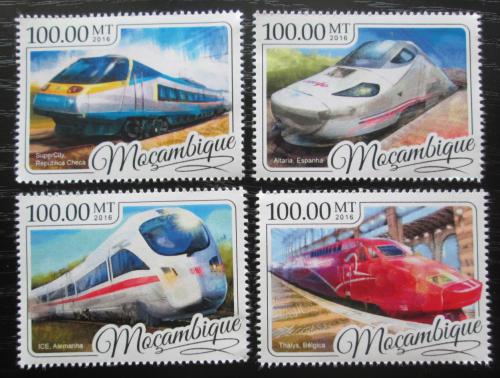 Potovn znmky Mosambik 2016 Modern evropsk lokomotivy Mi# 8809-12 Kat 22