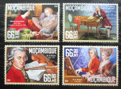 Poštovní známky Mosambik 2016 Wolfgang Amadeus Mozart Mi# 8489-92 Kat 15€