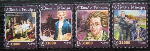 Poštovní známky Svatý Tomáš 2016 Wolfgang Amadeus Mozart Mi# 6516-19 Kat 12€