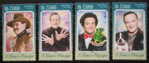 Poštovní známky Svatý Tomáš 2014 Robin Williams, herec Mi# 5870-73 Kat 10€
