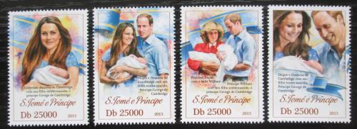 Poštovní známky Svatý Tomáš 2013 Narození prince George Mi# 5161-64 Kat 10€