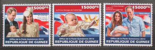 Poštovní známky Guinea 2013 Narození prince George Mi# 10173-75 Kat 18€
