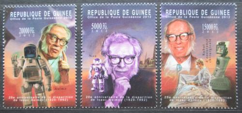 Poštovní známky Guinea 2012 Isaac Asimov, spisovatel a vìdec Mi# 9348-50 Kat 16€