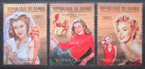 Poštovní známky Guinea 2012 Marilyn Monroe Mi# 9383-85 Kat 16€