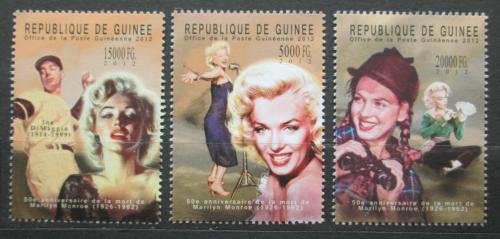Poštovní známky Guinea 2012 Marilyn Monroe Mi# 9380-82 Kat 16€