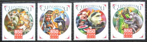Poštovní známky Guinea-Bissau 2015 Opice Mi# 8361-64 Kat 13€
